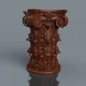 3D ЧПУ модель Капитель_высокая