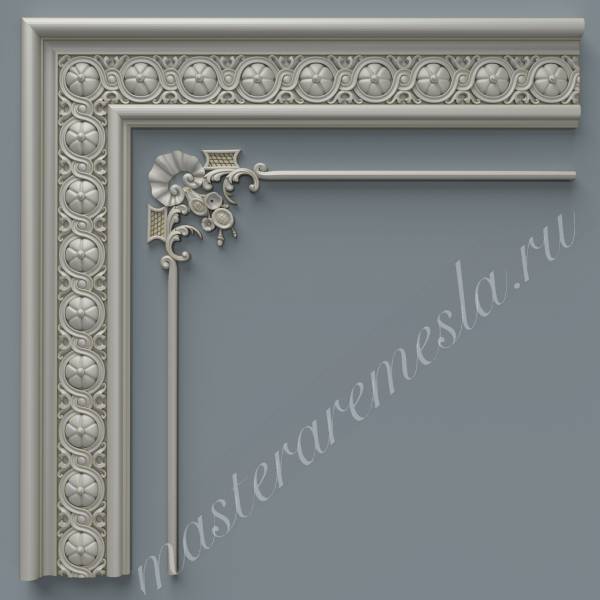 3D модель для ЧПУ  Угол  потолочный 5