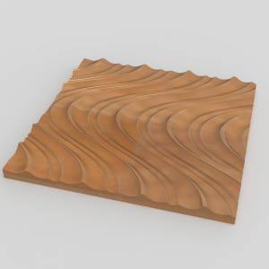 3D  модель 3D панель волны