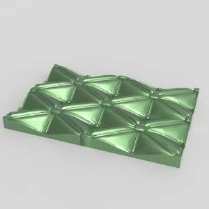 3D  модель 3D панель кожанный диван