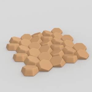 3D  модель 3D панель соты 2