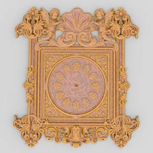 3D модель для станка с ЧПУ  Часы "Ангелочки"