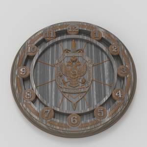 3D ЧПУ модель Часы ФСБ 2