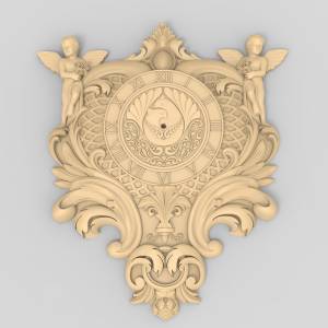 3D модель для ЧПУ  Часы "Голубки"