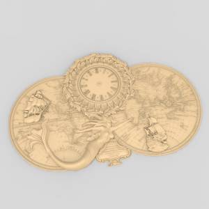 3D модель для ЧПУ  Часы "Пора в море"