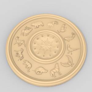 3D модель для ЧПУ  Часы "В мире животных"