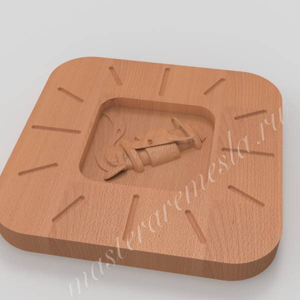 Купить 3D модель Часы рыболовные с катушкой
