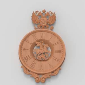 3D модель Часы с гербом 3