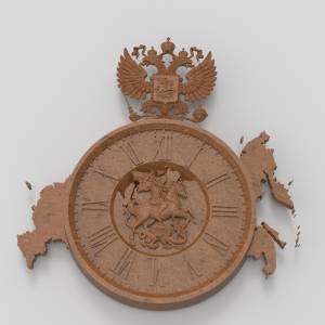 Купить ЧПУ модель Часы с гербом 4