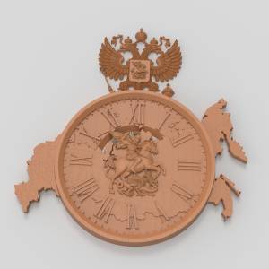 3D модель Часы с гербом 5