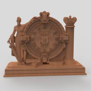 3D модель Часы судьи настольные со столбом