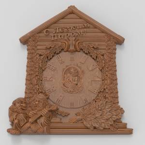 3D модель для станка с ЧПУ  Часы в баню 1