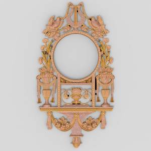 3D модель для ЧПУ  Загатовка для часов "Голуби"