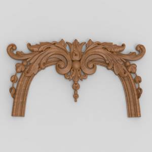 3D модель для ЧПУ  Декор 4 дверной низ