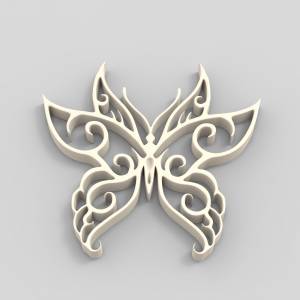 3D ЧПУ модель бабочка