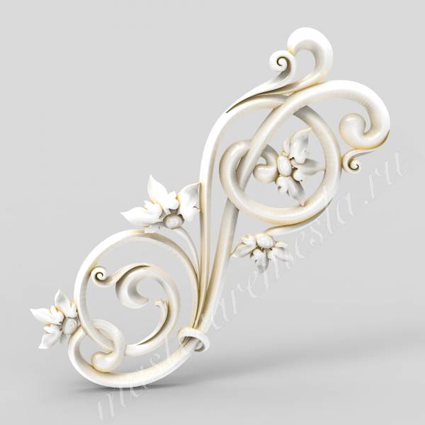 3D модель для станка с ЧПУ  Декор цветочный 3