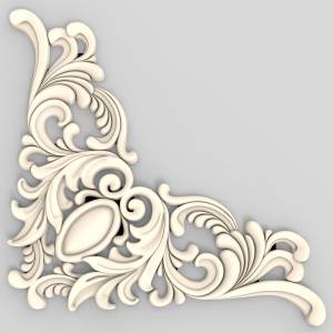 3D модель для станка с ЧПУ  Уголок декоративный 10