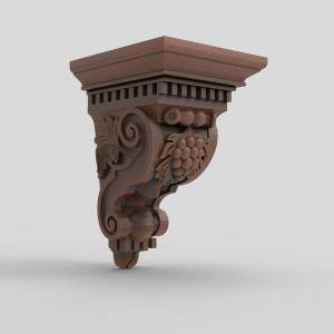 3D ЧПУ модель Кронштейн виноград