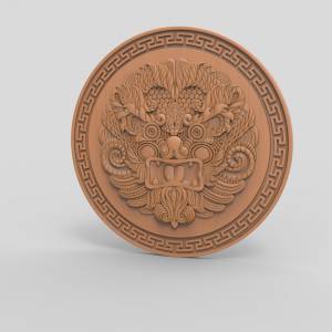 3D модель для ЧПУ  Азиатский лев