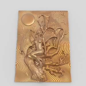 3D  модель Девушка дракон без рамки