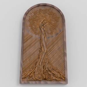 3D  модель Девушка в дереве