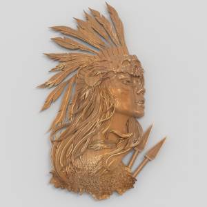 3D  модель Индейская девушка