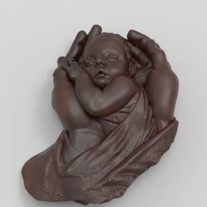 3D  модель Младенец в ладошках