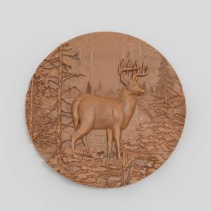 3D  модель Олень панно