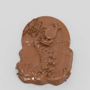 3D  модель Осьминог с винными бочками