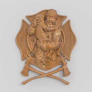 3D  модель Пожарный