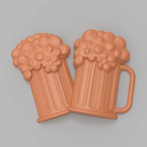 Модель в формате стл  - Две Кружки Пива