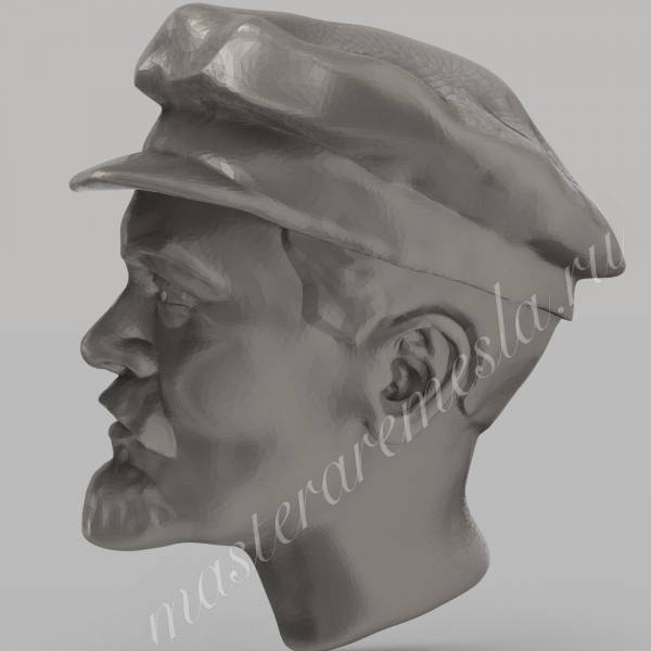 3D модель  - Ленин В Кепке Барельеф