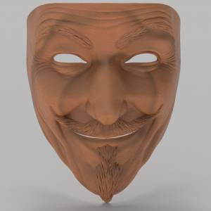 3D модель для станка с ЧПУ   - Маска Вендетта