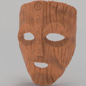 модель стл  - Маска Из Дерева