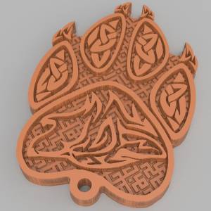 3D модель  - Оберег Лапа