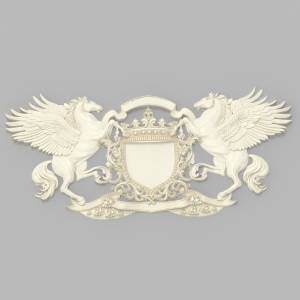 3D модель  - Пегасы Заготовка Герба