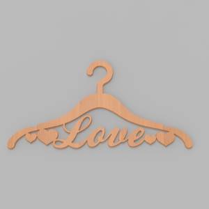 3D модель для станка с ЧПУ   - Плечики Для Одежды Любовь