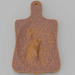 3D модель для ЧПУ   - Рыбак