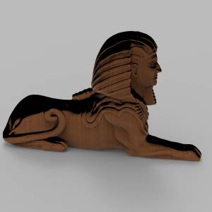 модель стл  - Сфинкс Барельеф