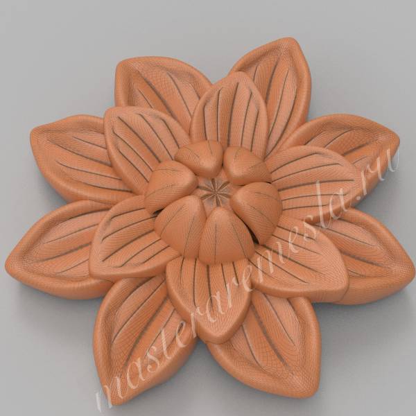3D модель для ЧПУ   - Цветок Бутон