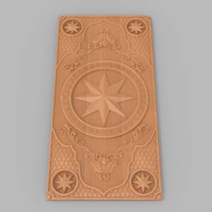 3D модель Нарды-звезда восьмиконечная