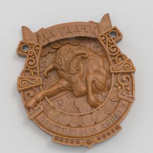 3D  модель Подкова бык 2021 на удачу 3