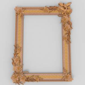 3D ЧПУ модель Обрамление для зеркала8