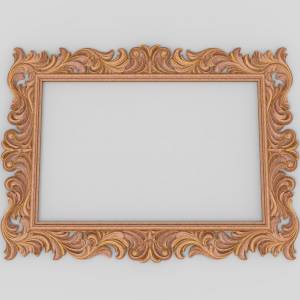 3D ЧПУ модель Обрамление для зеркала23