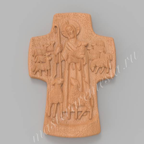 Купить 3D модель Добрый Пастырь христианский крест - Бесплатно