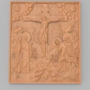 3D модель для ЧПУ  Панно Распятие - 210р.