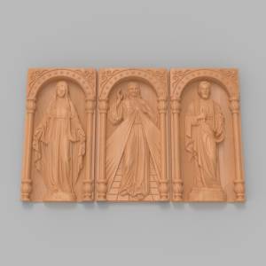 3D модель для станка с ЧПУ  Триптих католический за 150р.