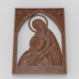 модель для станка с ЧПУИкона_Петр_и_Феврония