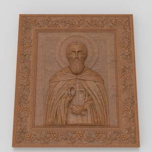 модель для станка с ЧПУИкона_преподобный_Сергий_радонежский