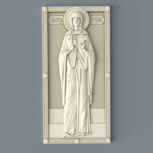 3D модель для ЧПУ  Икона Святая Татьяна